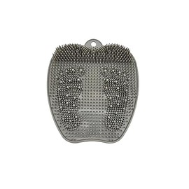 El para pies de cepillo cerdas suaves, Limpiador de Pies para Ducha, Gris