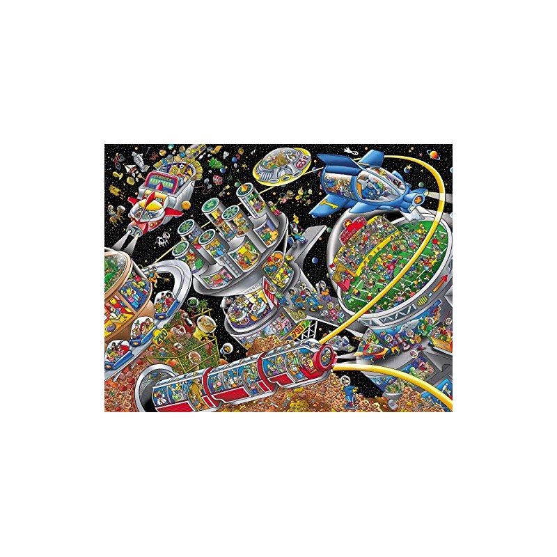 Springbok's 500 Piece Jigsaw Puzzle Space Town - Made in