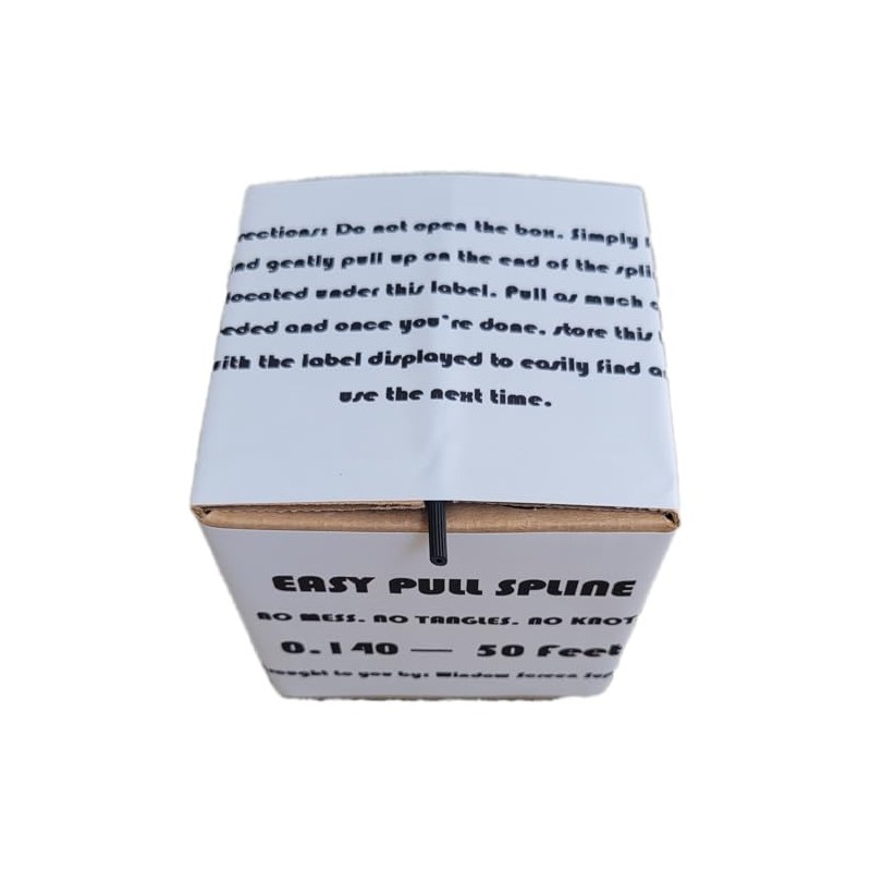 Window Screen Spline, 0.140" x 50' Replacement Round Black Window