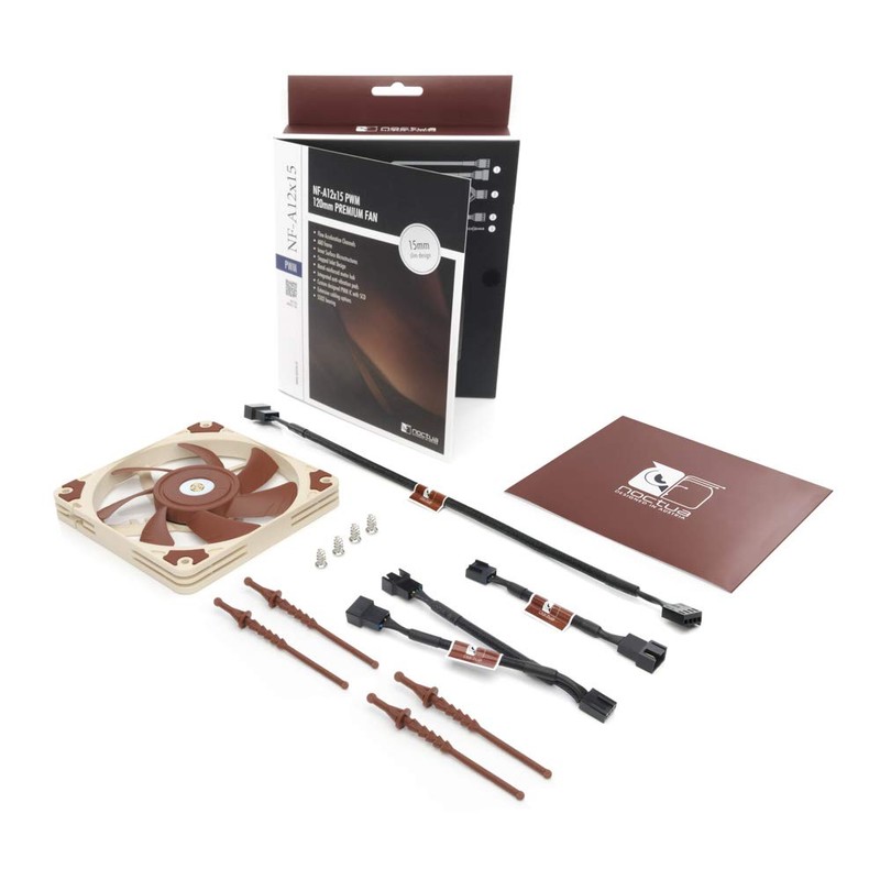 Noctua NF-A12x15 PWM, Premium Quiet Slim Fan, 4-Pin (120x15mm, Brown)