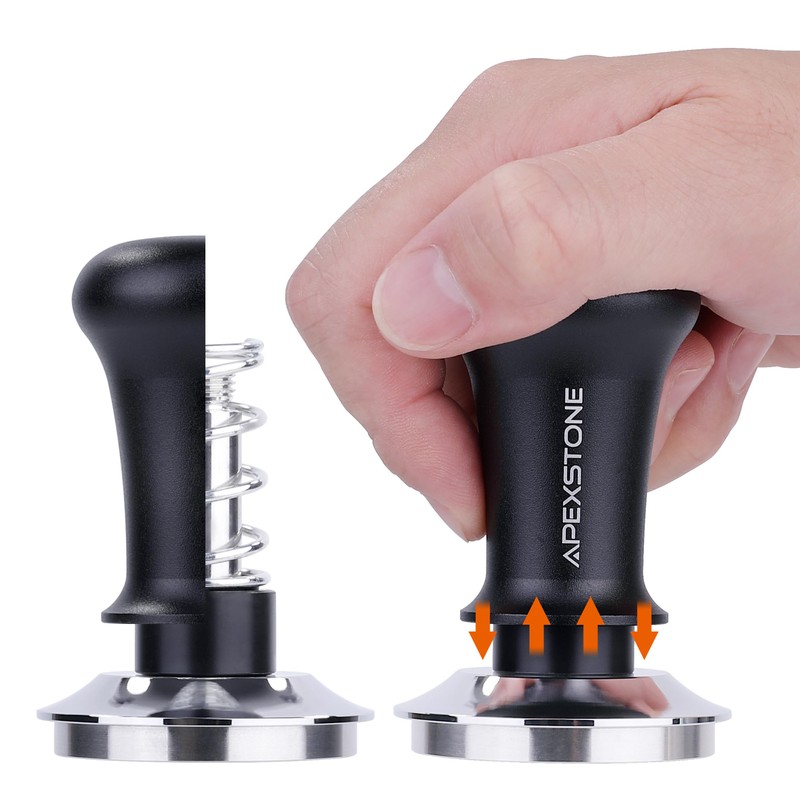 Apexstone Coffee Tamper Spring Loaded 51mm, Calibrated Espresso Tamper 51mm,