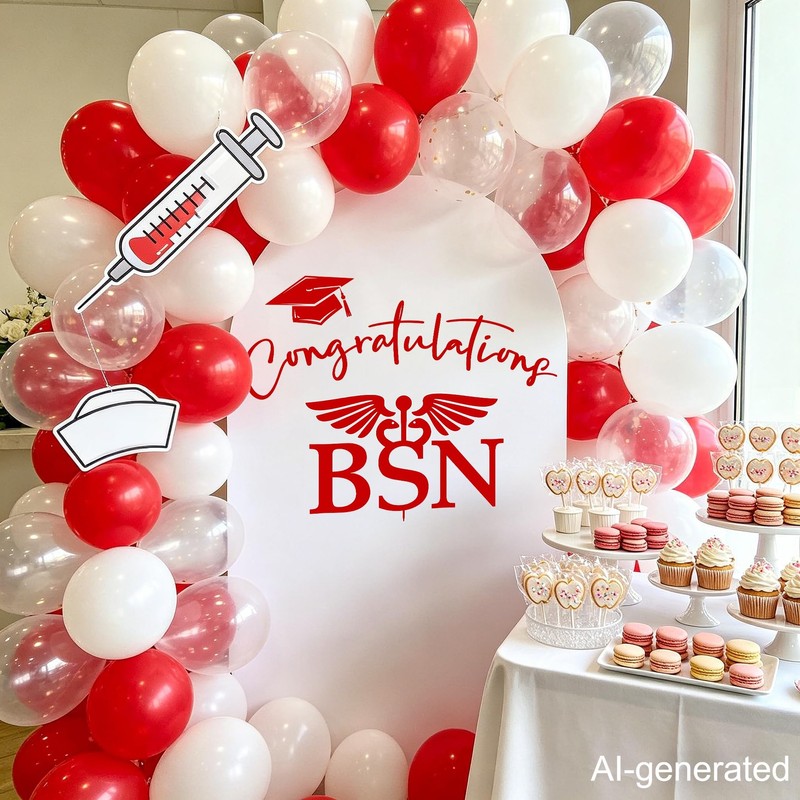 Congratulations BSN Wall Decal, Nurse Graduation Decorations, Nursing School Graduation