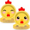 50 PCS Chicken Birthday Decorations Chicken Theme Paper Plates Farm