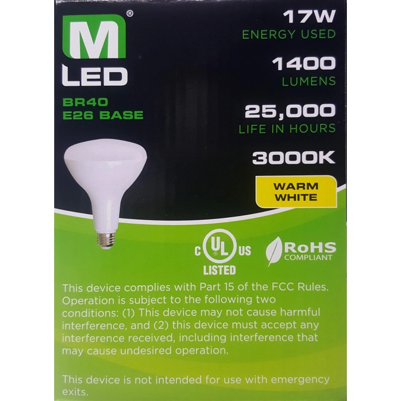 Sunco Lighting 6 BR40 FLOOD LED Light Bulbs 17W 100W