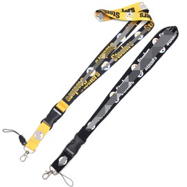 EsEntL 2Pcs of Steelers ID Badge Keychain Detachable Breakaway Lanyards