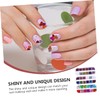Beavorty Unique Nail Sequins Iridescent Butterfly Heart Shaped Decorative Nail