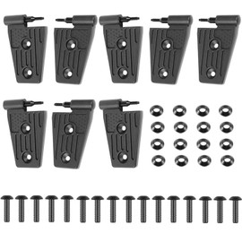 8-PCS Door Hinge Kit Exterior Accessories Fits for Jeep Wrangler JK JKU Sport Rubicon Sahara X Unlimited 2-Door and 4-Door 2007-2018