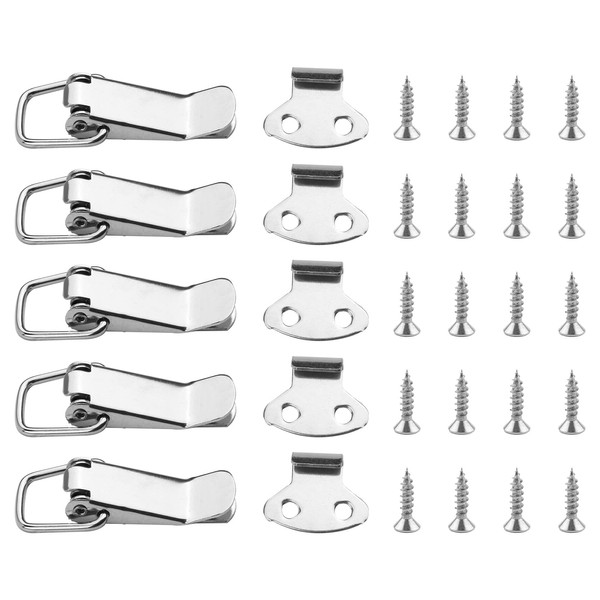 5 Pack Door Hasp and Staple Toggle Latch 56mm Lever