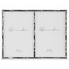 4x6 Double Silver Metal Picture Frame with Bamboo Design