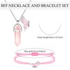 MJartoria BFF Necklace and Bracelets for 2-Crystal Friendship Necklace Bracelet