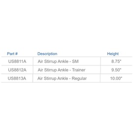 United Ortho US8812A Air Stirrup Ankle Brace, Medium, Black