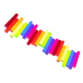 24 Pcs 1/2” OD x 4” (3 7/8") Long Clear Color Translucent Acrylic Dowel Rods .50" Diameter Red Orange Blue Yellow Green Purple Pink Amber