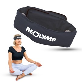 NEOLYMP Acupressure Headband - Adjustable, Sustainable Materials - Head and Jaw Massage - Versatile Stimulation for Targeted Use - Acupuncture Head Massage (Acupressure Headband Grey)