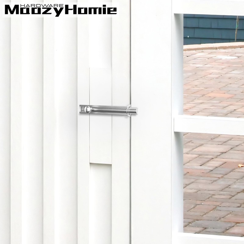 MaozyHomie 4 Inch Solid Brass Surface Bolt, Heavy Duty Concealed