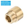 PATIKIL Shower Head Extension Arm, 2 Pack Brass G1/2 Male