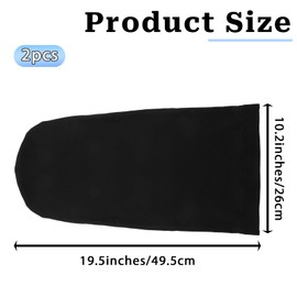 2 Pcs Black Dreadlock Cap, Wide Elastic Black Loc Cap, Unisex Jumbo Dreadlock Caps, Long Dreads Hair Head Wrap, Shower Night Sleep Caps, Sleep Bonnet Hair Accessories for Men Women
