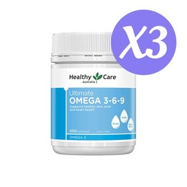 Healthy Care Healthy Care Omega 3-6-9 Flaxseed Evening Primrose Oil 200 Tablets x 3 / 헬씨케어 헬시케어 오메가 3-6-9 아마씨 달맞이꽃 오일 200정X3개