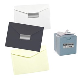 Royal Green 500 x Silver Foil Rectangle Stickers Ideal for Labels, Stickers, Seals and Gifts 40mm x 19mm