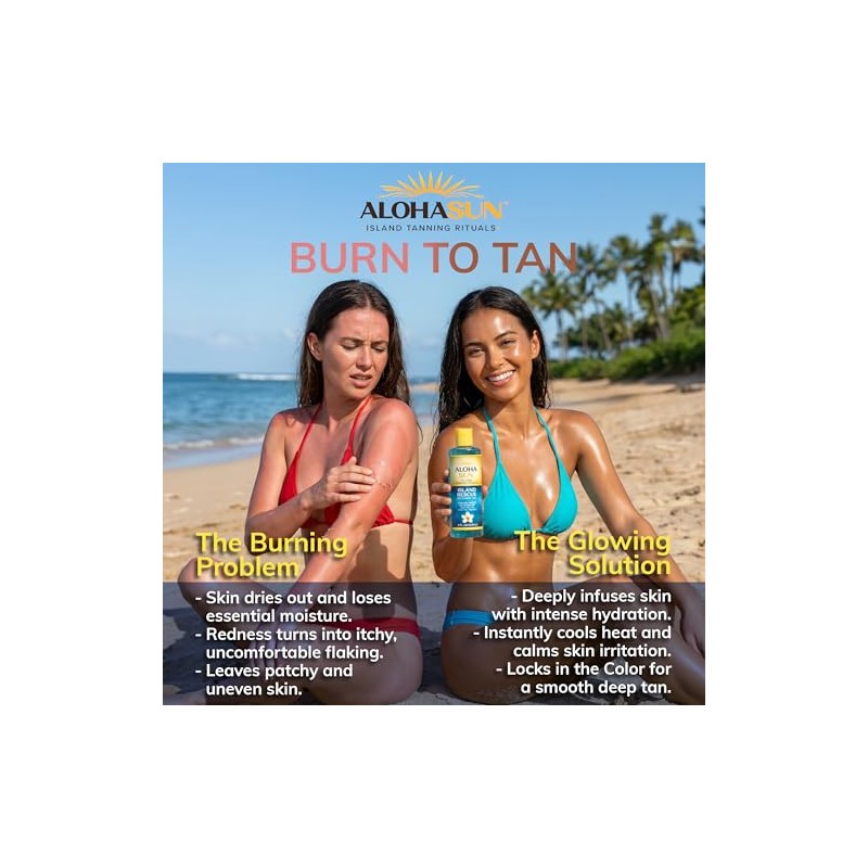 Aloha Sun Aloe Vera Gel for Sunburn Relief & Tan