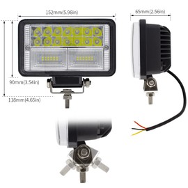 STDYSUN LED Tractor Work Lights 2PCS Approx 6Inch Combo Beam Driving Lights Work Auxiliary Lights fit for Tractor Truck Equipment Vehicle Pickup UTV ATV Golf Cart