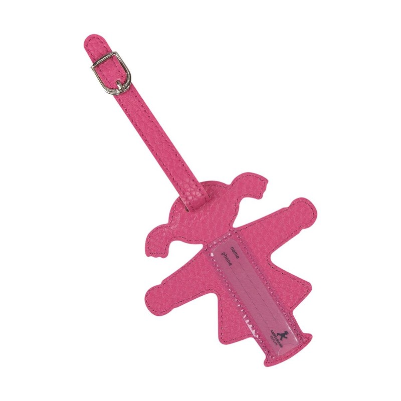 AMPELMANN Luggage Tag Travel Companion Traffic Light Woman Pink PU