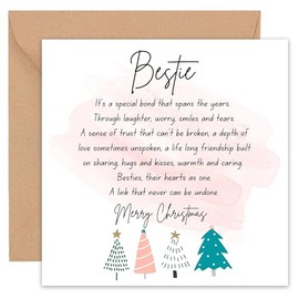 Felbridge Studio - Best Friend Christmas Card - Special Friend Christmas card - Friendship Xmas Cards - Cute Gifts for Friends BFF - 14cm