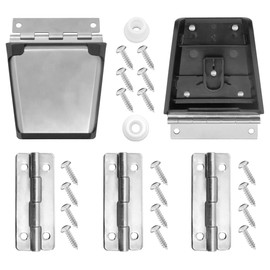 Cooler Hinges Replacement & Cooler Latch Replacement Stainless Steel Cooler Parts, 2 Cooler Replacement Latches and Posts, 3 Cooler Hinges, 18 High-Strength Screws, for Igloo Cooler Replacement Parts