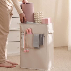 CANFOD Yoga Mat Storage Racks, Home Gym Storage Rack for Foam Roller, Yoga Strap, Thick Yoga Mats and Resistance Bands, Workout Equipment Corner Storage Organizer (Blusih Grey, Large)