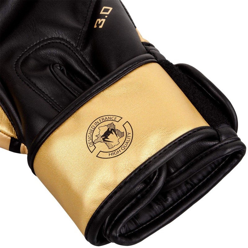 Venum Unisex Challenger 3.0 Boxing Gloves, Black/Gold, 12 oz /