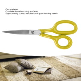 Applique Scissors, Duckbill Stainless Steel Carpet Scissors for Carpet Pile (Yellow)