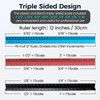 THLHKD Architectural Scale Ruler 12-Inches: with 12" Stainless Steel Ruler,