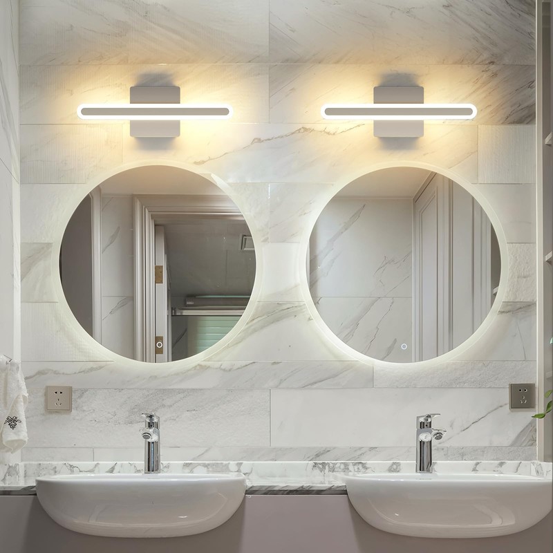 Joosenhouse 15.7 Inch Brushed Nickel Vanity Light for Bathroom –