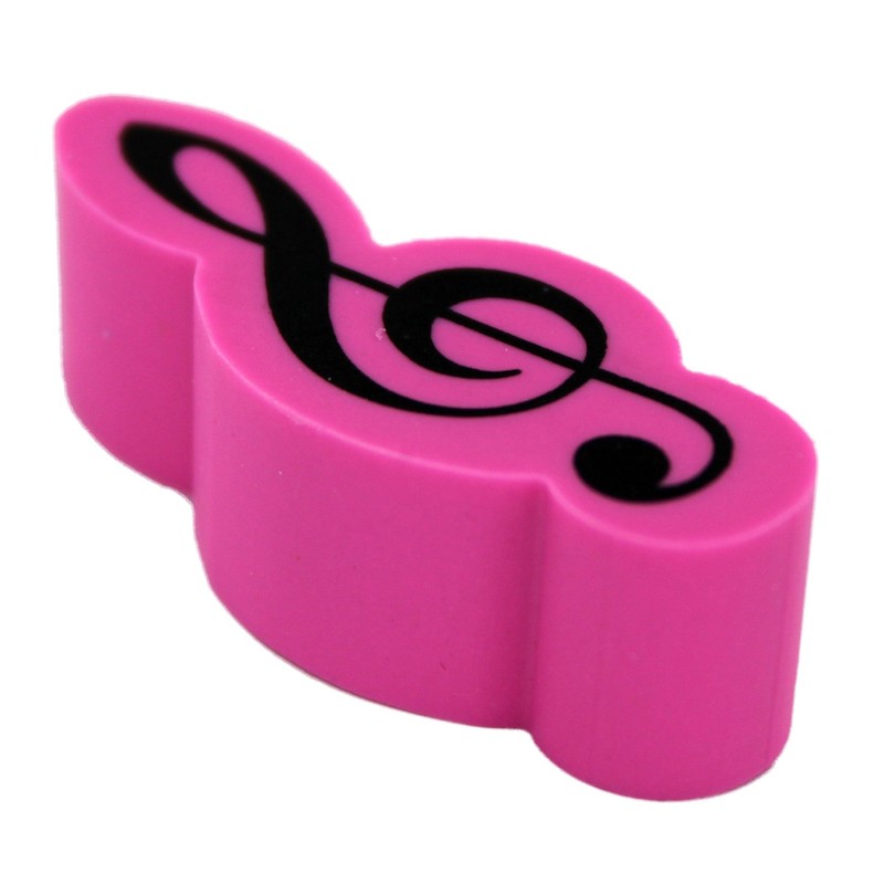 Treble Clef Shaped Eraser (Pack of 4 (Multi-Color)