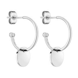 Tamaris Women's Stainless Steel Hoop Earrings, Stainless Steel, No Gemstone