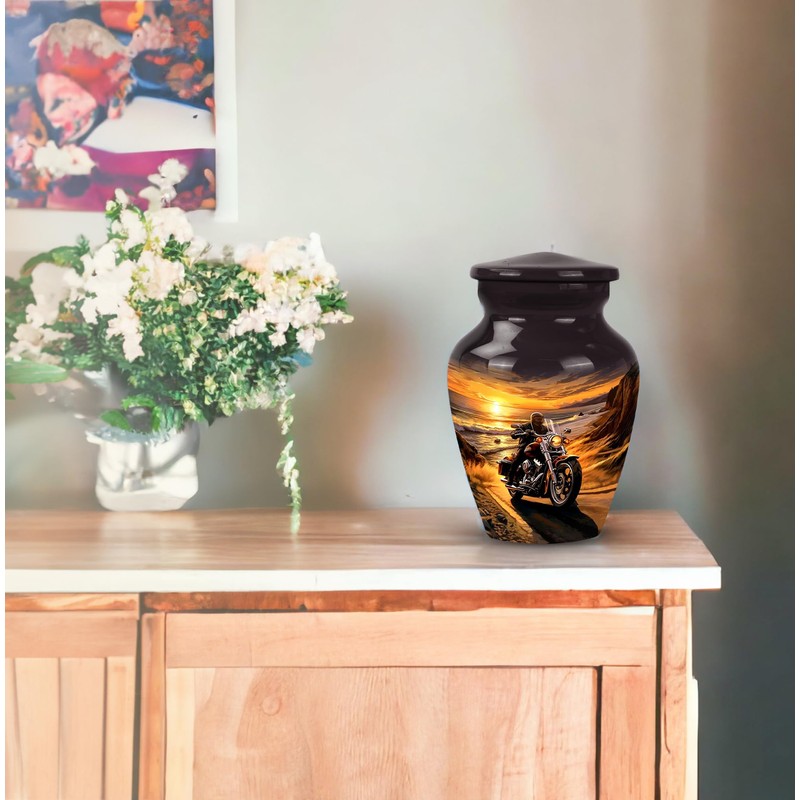 KARYLIZ Motorcycle Cremation Urns for Human Ashes Adult Female Funeral