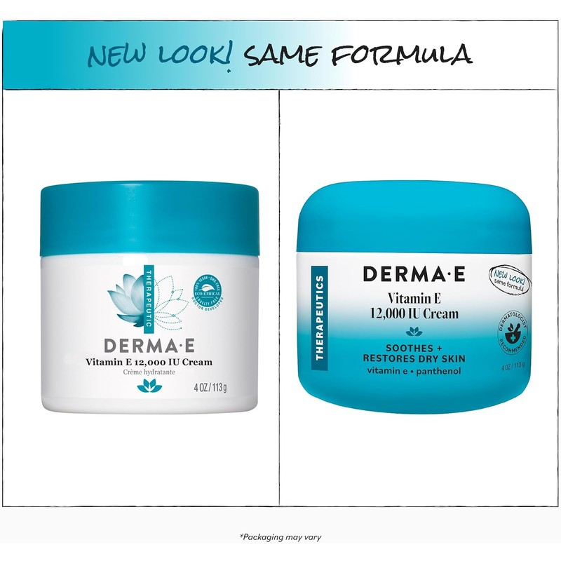 DERMA E Deep Moisturizing Formula, Vitamin E 12,000 IU Cream,