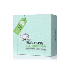 Embossed Soft Cotton Pads 300 Sheets / 100% Pure Cotton / 엠보싱 소프트 화장솜 300매 100% 순면