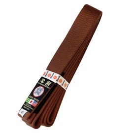 Ronin Brand - Japan Made Deluxe Jiujitsu BJJ Gi Belt - 1.75” wide-12 Row Stitching, Brown, A2
