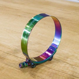 Kyostar 3.5" T-Bolt Hose Clamp Adjustable Stainless Steel Titanium Neo Chrome Clamp Diameter Ranger for 3.5 inch（90mm-98mm)