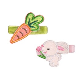 Easter Bunny Hair Clips Hairpins with Glitter Rabbit Ears Baby Girls Hair-Clip JHE14 (Set-N)