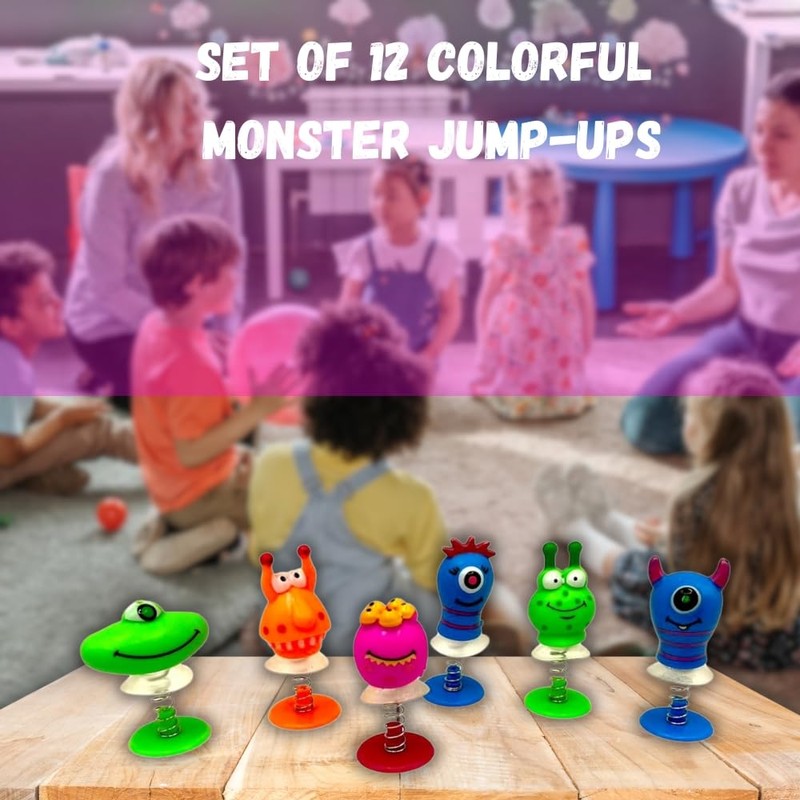 FNA FASHIONS® Set of 12 Colorful Monster Jump-ups Extravaganza |4-5cm