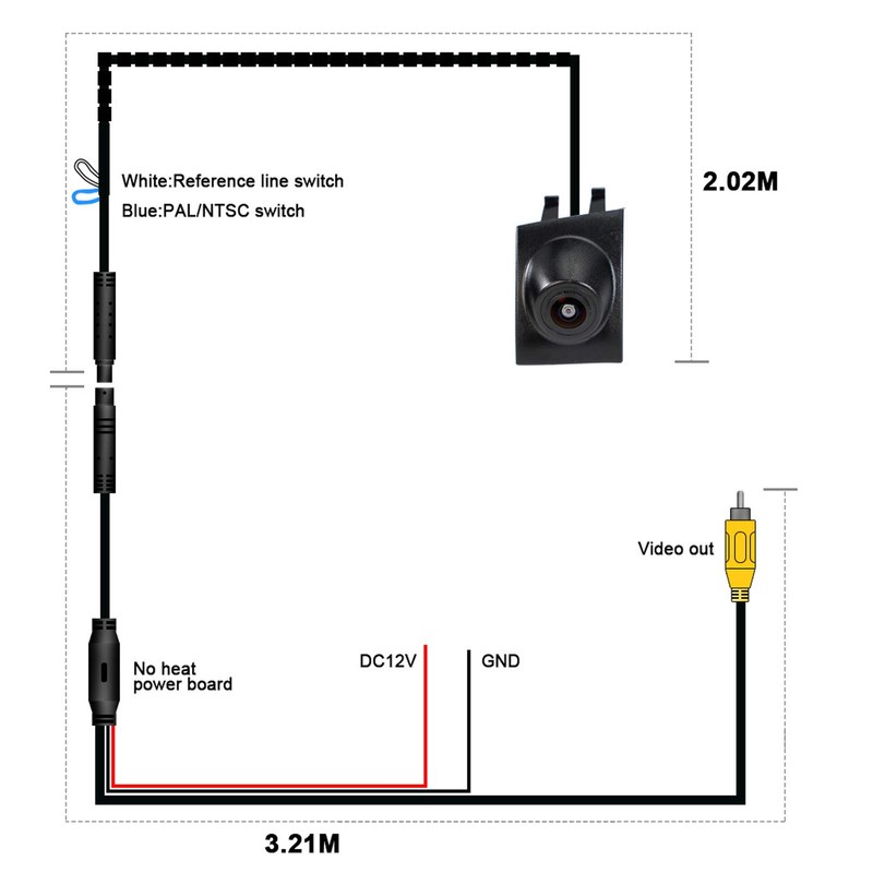 Car Forward Camera, 12V Front Camera CCD Image Sensor IP68