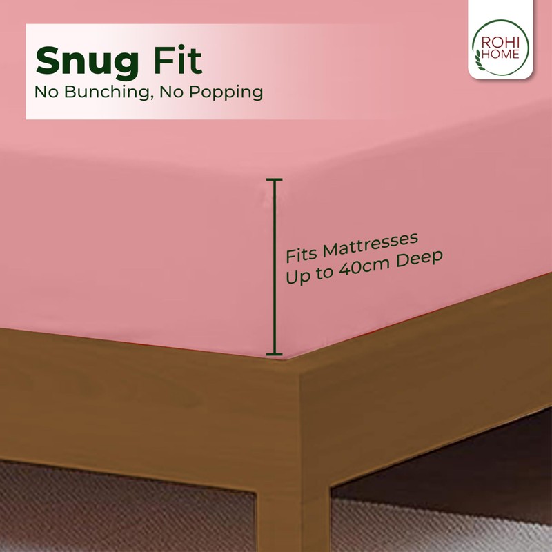 Rohi 40cm Deep Microfibre Fitted Sheet Double Bed – Comfy