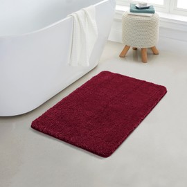 Yafa Home Fashion 17" X 24" Bath Rug Mat, Thick & Soft Microfiber Plush Shaggy Bathrug, Machine Washable Bathmat, Non-Slip Rubber Backing Bath Mat for Bathroom Floor, Tub and Shower