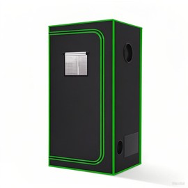 MELONFARM 2x2 Grow Tent, 24"x24"x72'' High Reflective 600D Diamond Mylar Canvas with Observation Window and Floor Tray for Hydroponic Indoor Plant Growing