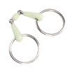 Fabater Ring Snaffle, Stainless Steel Rubber Roller Mouth Snaffle, Apple