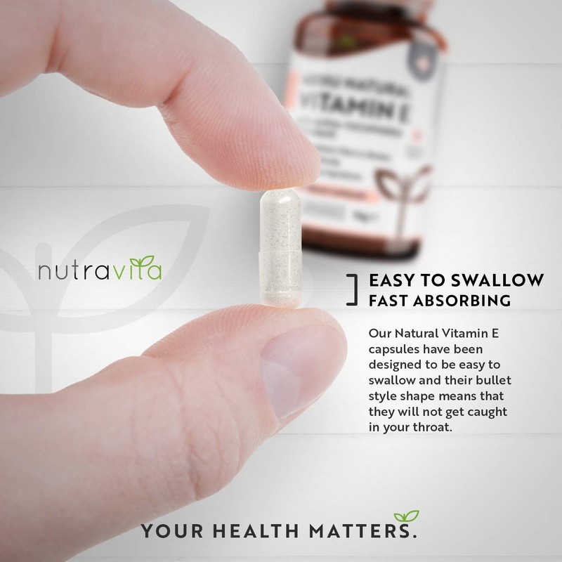 Nutravita Vitamin E 400IU D-Alpha Tocopherol – 100% Natural Vitamin