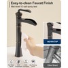 Tall Vessel Sink Faucet, Oil Rubbed Bronze Bathroom Faucet Waterfall