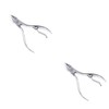 2pcs Cuticle Cutter Nail Clippers Manicure Nipper Eyeliner Stickers for