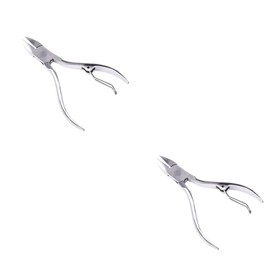 2pcs Cuticle Cutter Nail Clippers Manicure Nipper Eyeliner Stickers for Eyes Pedicure Manicure Tools Nail Nipper Cuticle Trimmer Pedicure Tools Nail Care Tool Cuticle Nipper Silver Mikinona